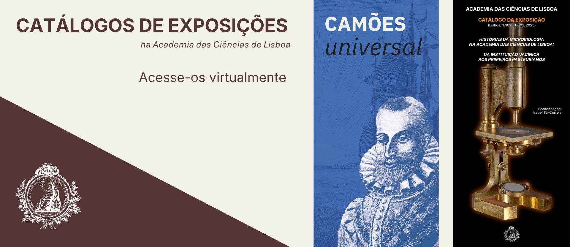 banner catálogo exposição Histórias da microbiologia