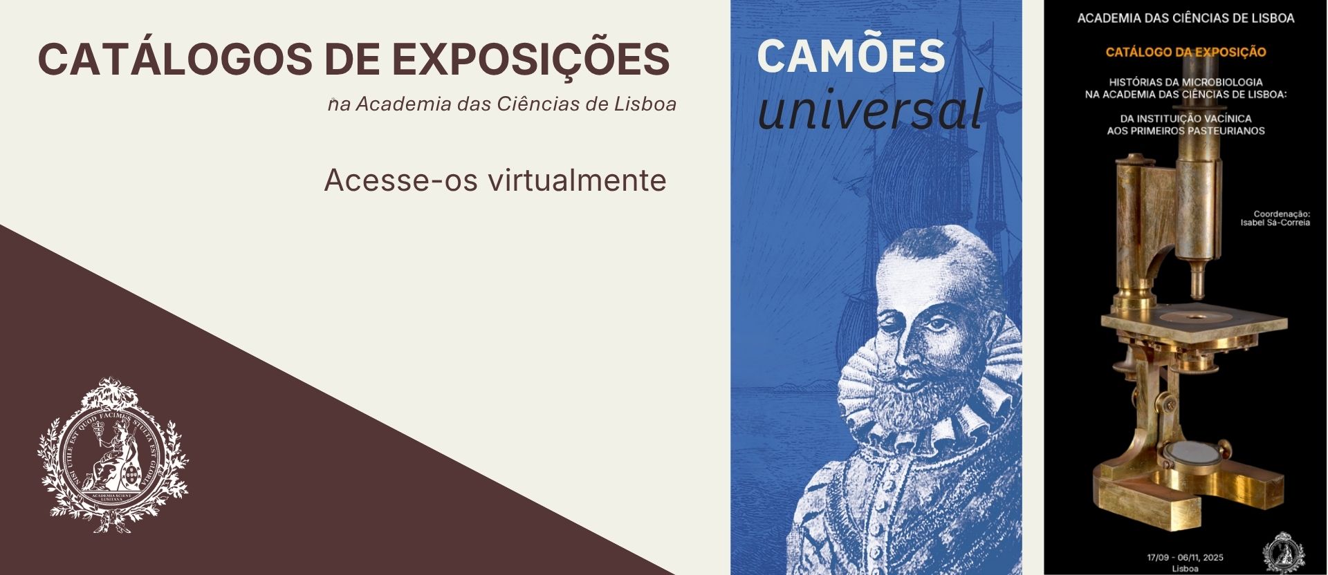 banner catálogo exposição Histórias da microbiologia